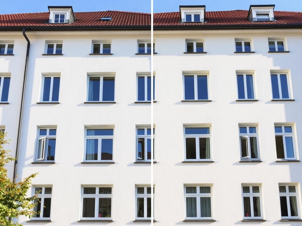 Fassadendämmung Mehrfamilienhaus nachher