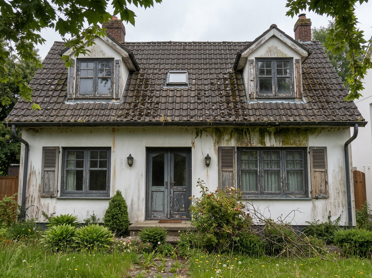 Einfamilienhaus Fassadenanstrich vorher